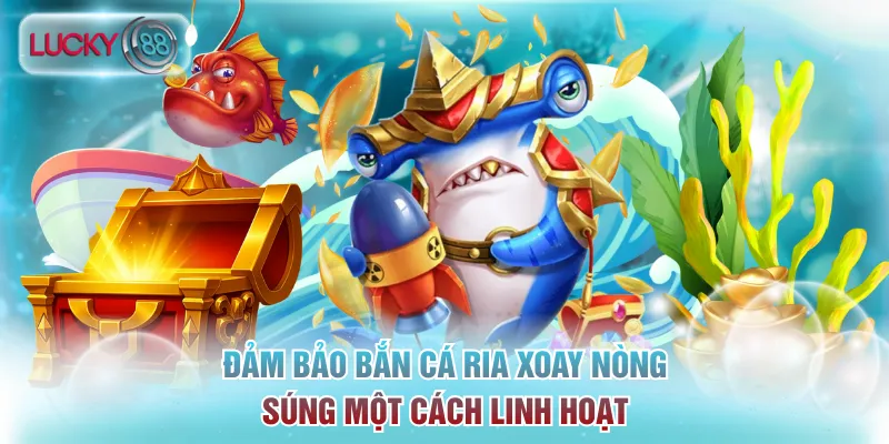 Đảm bảo bắn cá ria xoay nòng súng một cách linh hoạt