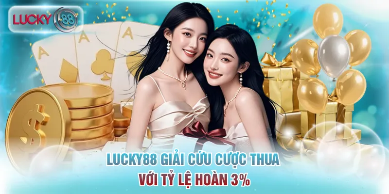 Lucky88 giải cứu cược thua với tỷ lệ hoàn 3%